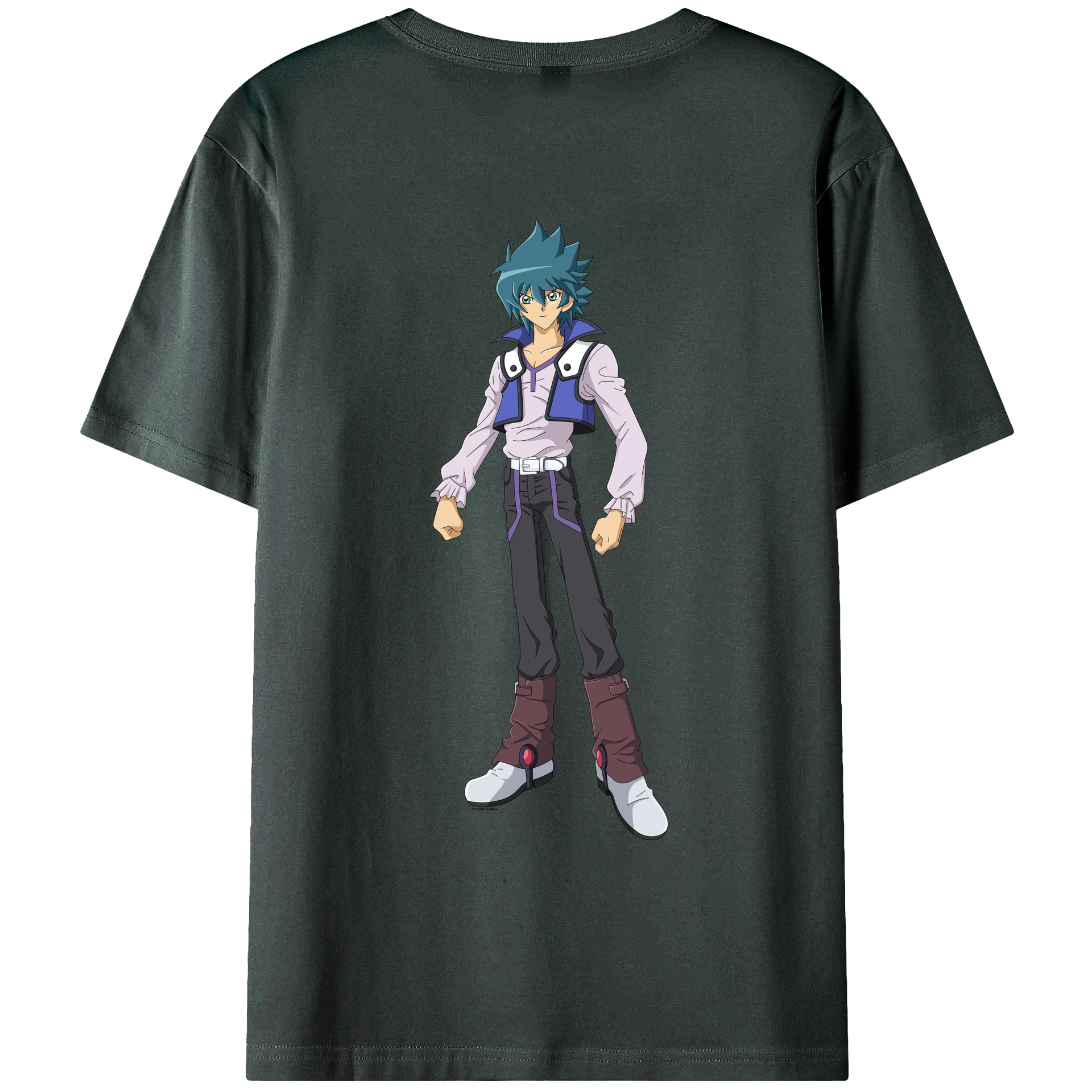 （画像用） 遊☆戯☆王 Yu-Gi-Oh! 綿100％ メンズ半袖Tシャツ（バックプリント） 通気性